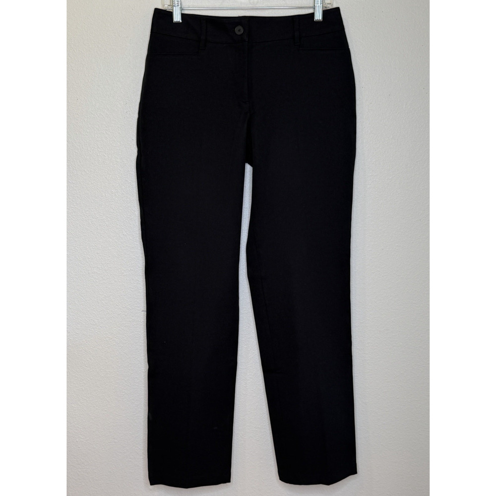 Talbots Curvy Pants Womens Size 6 Black Straight Leg‎ Cotton Rayon Spandex Blend